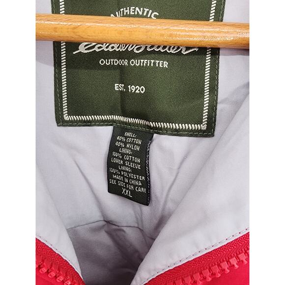 Eddie Bauer Red Water Repellent Windbreaker Jacket Men’s Size XXL - Picture 5 of 11